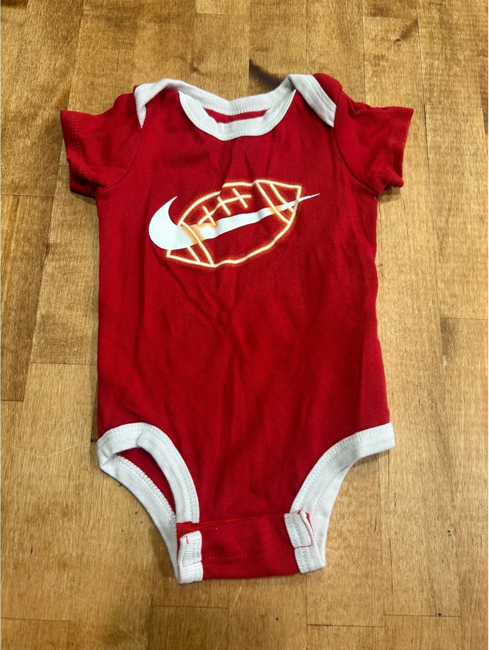 Nike Baby Red Football Graphic bodysuit 0-6M